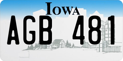 IA license plate AGB481