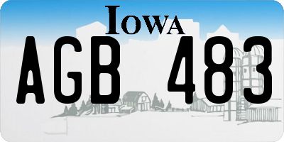 IA license plate AGB483