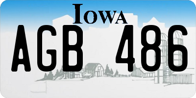 IA license plate AGB486