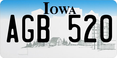 IA license plate AGB520