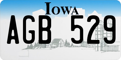 IA license plate AGB529