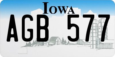 IA license plate AGB577
