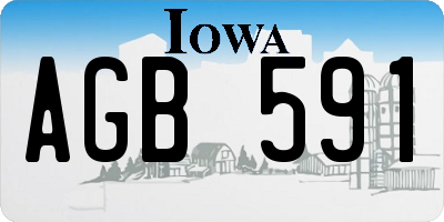 IA license plate AGB591