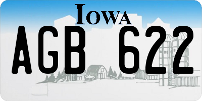 IA license plate AGB622