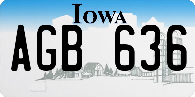 IA license plate AGB636