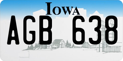 IA license plate AGB638