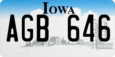 IA license plate AGB646