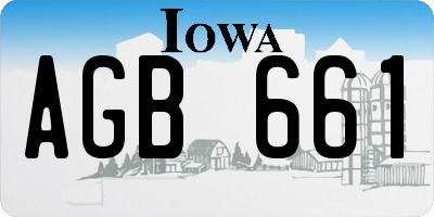 IA license plate AGB661
