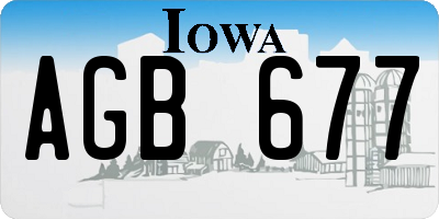 IA license plate AGB677
