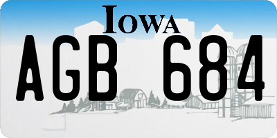 IA license plate AGB684