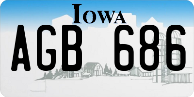 IA license plate AGB686
