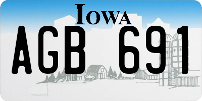IA license plate AGB691