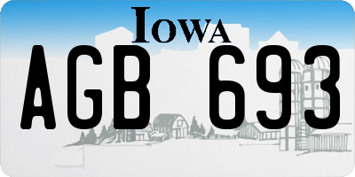 IA license plate AGB693