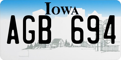 IA license plate AGB694