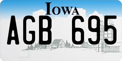 IA license plate AGB695