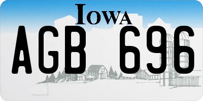 IA license plate AGB696