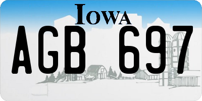 IA license plate AGB697