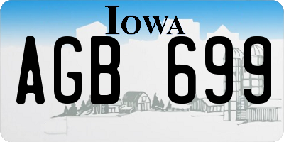IA license plate AGB699