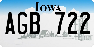 IA license plate AGB722