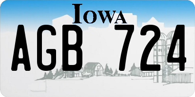 IA license plate AGB724