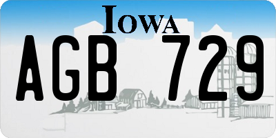 IA license plate AGB729