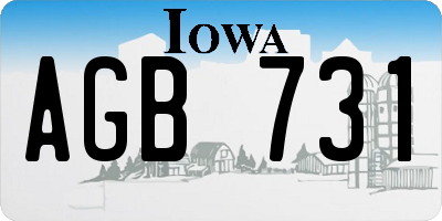 IA license plate AGB731