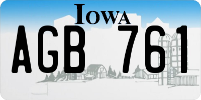 IA license plate AGB761