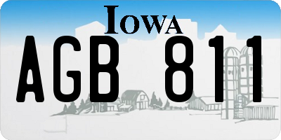 IA license plate AGB811