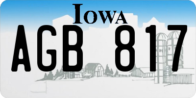 IA license plate AGB817