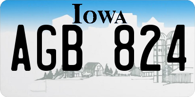 IA license plate AGB824