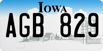 IA license plate AGB829