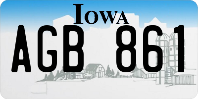 IA license plate AGB861