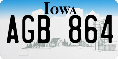 IA license plate AGB864