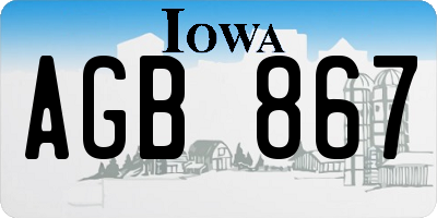 IA license plate AGB867