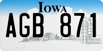 IA license plate AGB871