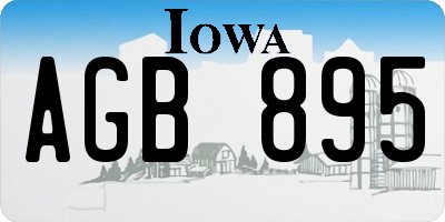 IA license plate AGB895