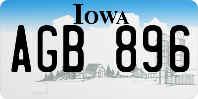 IA license plate AGB896