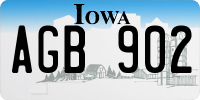 IA license plate AGB902