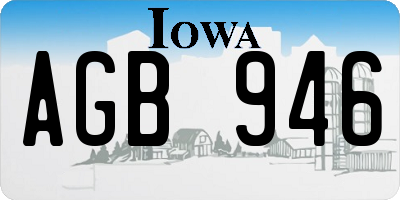 IA license plate AGB946