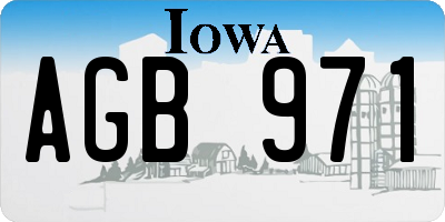 IA license plate AGB971