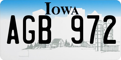 IA license plate AGB972