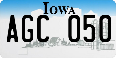 IA license plate AGC050