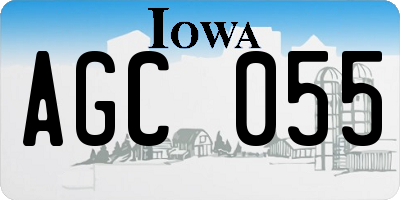 IA license plate AGC055