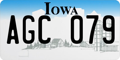 IA license plate AGC079