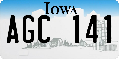 IA license plate AGC141