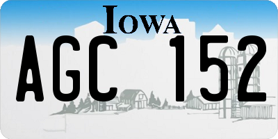 IA license plate AGC152
