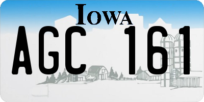 IA license plate AGC161