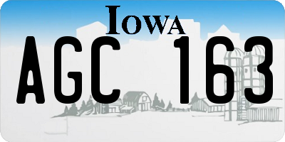 IA license plate AGC163