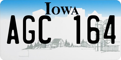 IA license plate AGC164