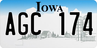 IA license plate AGC174